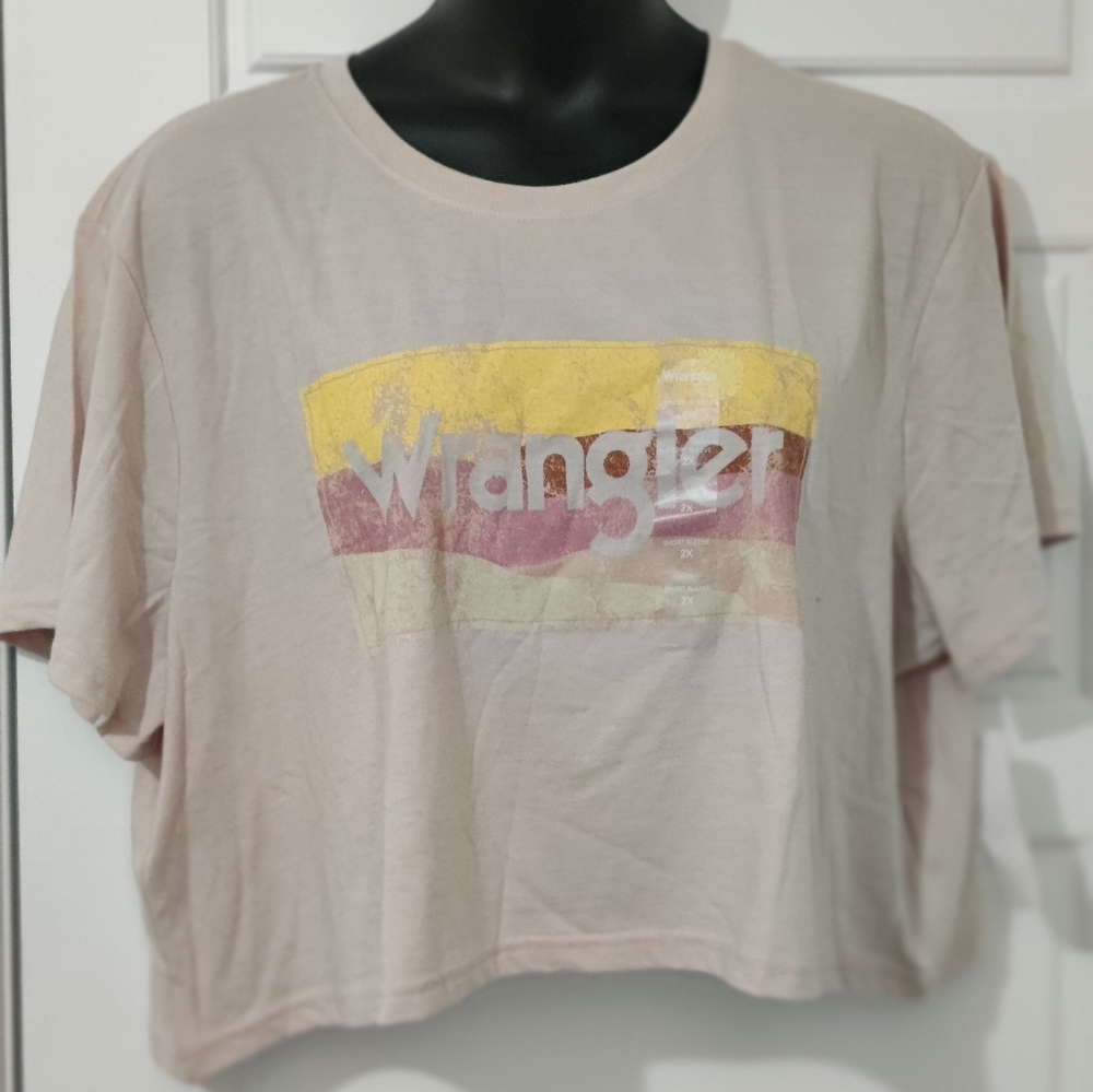 Wrangler short sleeve crop top shirt 112322749